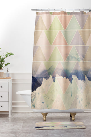 Maybe Sparrow Photography Geometric Alaska Shower Curtain And Mat