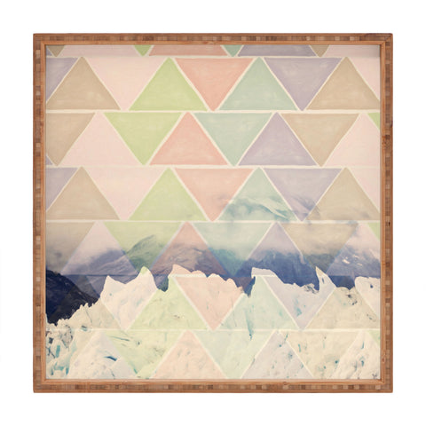 Maybe Sparrow Photography Geometric Alaska Square Tray