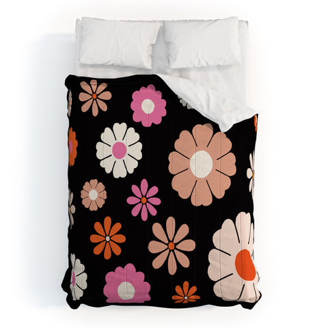 Maybe Sparrow Photography Groovy Flowers Comforter