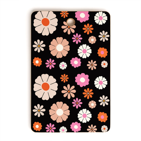 Maybe Sparrow Photography Groovy Flowers Cutting Board Rectangle