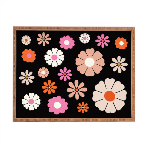 Maybe Sparrow Photography Groovy Flowers Rectangular Tray