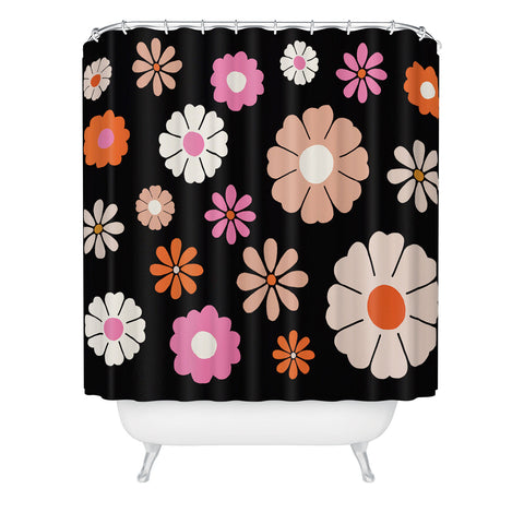 Maybe Sparrow Photography Groovy Flowers Shower Curtain