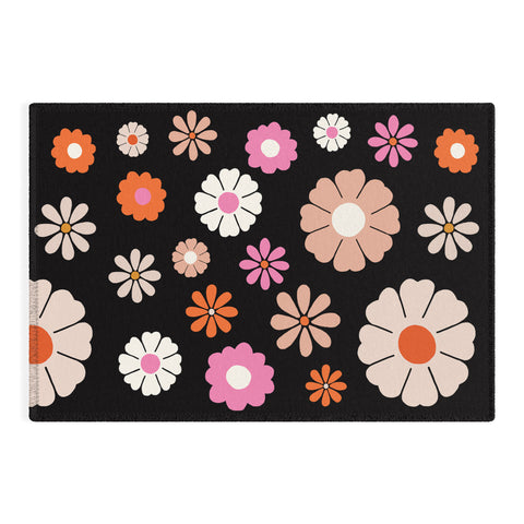 Maybe Sparrow Photography Groovy Flowers Outdoor Rug