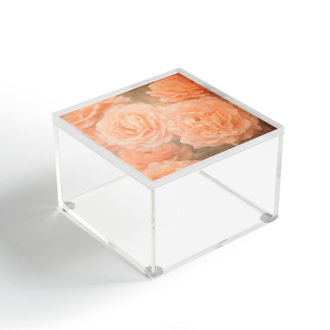 Maybe Sparrow Photography Orange Floral Crush Acrylic Box