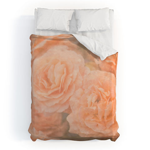 Maybe Sparrow Photography Orange Floral Crush Duvet Cover