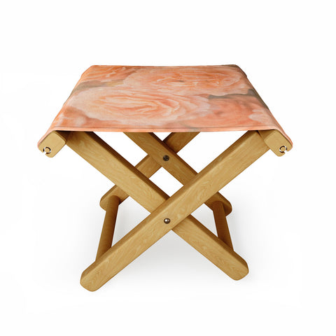 Maybe Sparrow Photography Orange Floral Crush Folding Stool