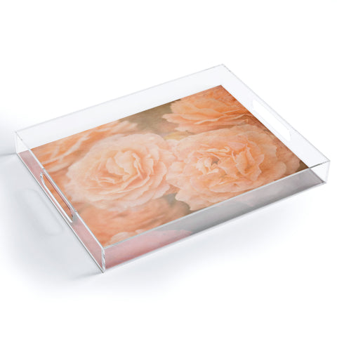 Maybe Sparrow Photography Orange Floral Crush Acrylic Tray
