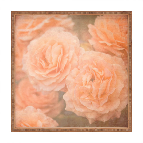 Maybe Sparrow Photography Orange Floral Crush Square Tray