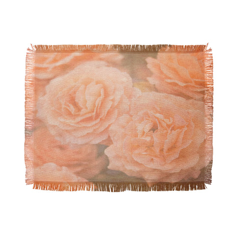 Maybe Sparrow Photography Orange Floral Crush Throw Blanket