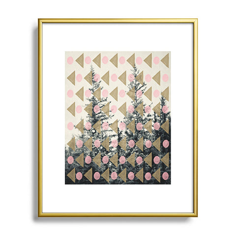 Maybe Sparrow Photography Through The Geometric Trees Metal Framed Art Print