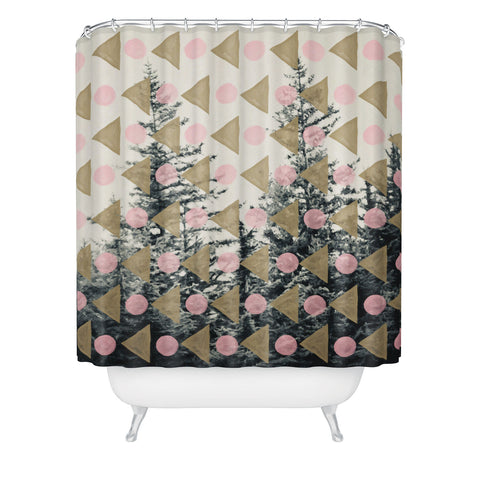 Maybe Sparrow Photography Through The Geometric Trees Shower Curtain