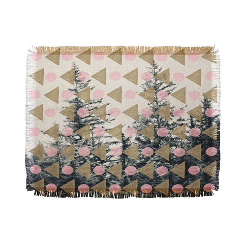 Maybe Sparrow Photography Through The Geometric Trees Throw Blanket