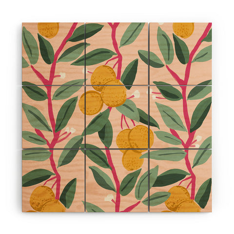 Megan Galante Arancia Wood Wall Mural