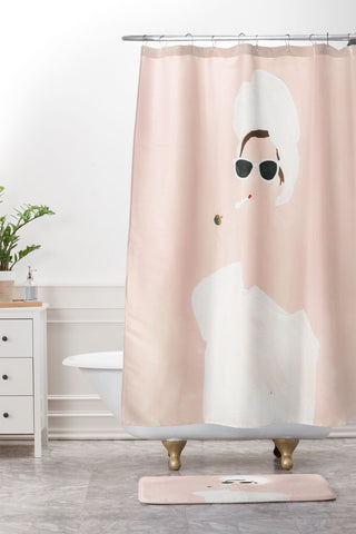 Megan Galante Beauty routine Shower Curtain And Mat