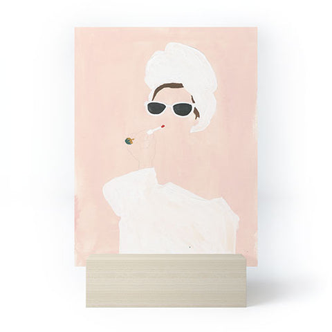 Megan Galante Beauty routine Mini Art Print