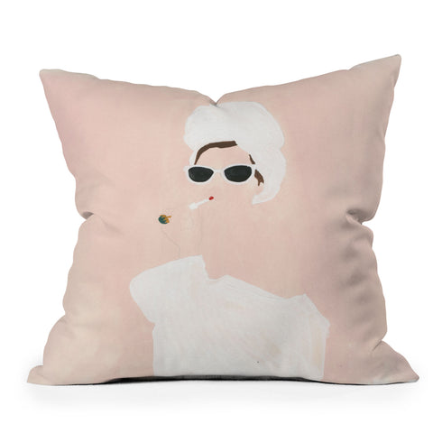 Megan Galante Beauty routine Throw Pillow