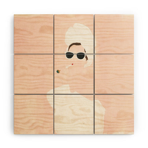 Megan Galante Beauty routine Wood Wall Mural