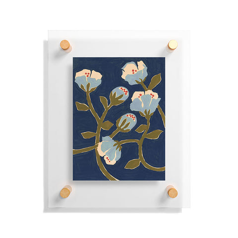 Megan Galante Blue Perennial Floating Acrylic Print