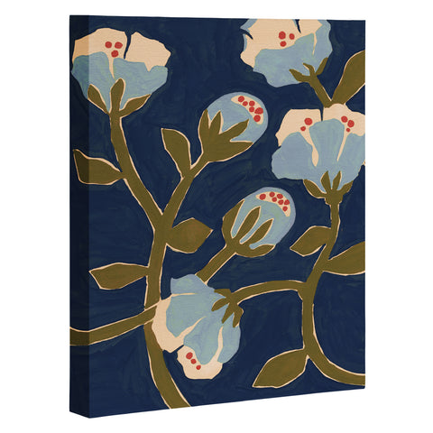 Megan Galante Blue Perennial Art Canvas