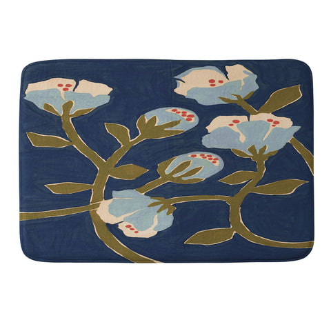 Megan Galante Blue Perennial Memory Foam Bath Mat