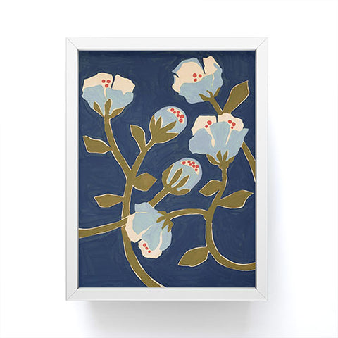 Megan Galante Blue Perennial Framed Mini Art Print