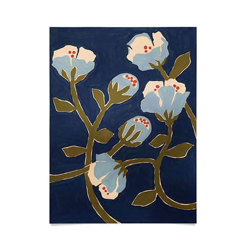 Megan Galante Blue Perennial Poster