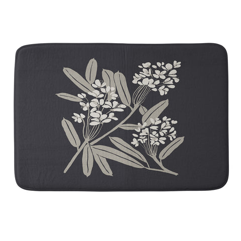 Megan Galante Boho Botanica Black Memory Foam Bath Mat