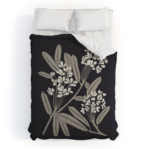 Megan Galante Boho Botanica Black Comforter