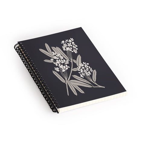 Megan Galante Boho Botanica Black Spiral Notebook