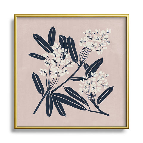 Megan Galante Boho Botanica Metal Square Framed Art Print
