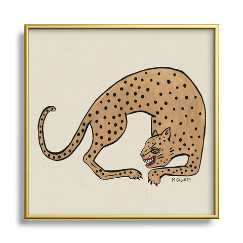 Megan Galante Cheetah Metal Square Framed Art Print
