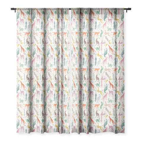 Megan Galante Cheetah Poster Sheer Window Curtain