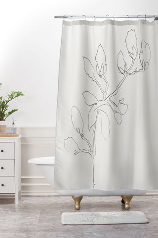 Megan Galante Floral Study No 3 Shower Curtain And Mat