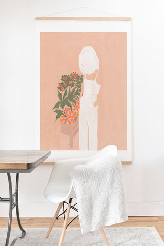 Megan Galante Flower Shoppe Girl Art Print And Hanger