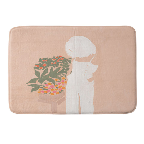 Megan Galante Flower Shoppe Girl Memory Foam Bath Mat
