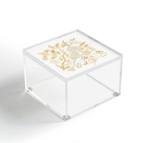 Megan Galante Golden Cheetah Acrylic Box