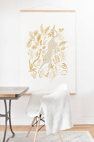 Megan Galante Golden Cheetah Art Print And Hanger