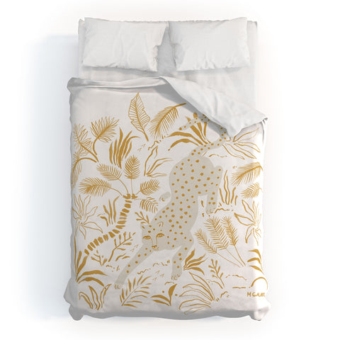 Megan Galante Golden Cheetah Duvet Cover