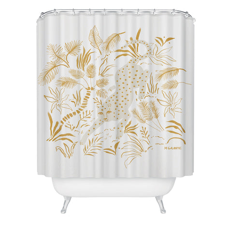 Megan Galante Golden Cheetah Shower Curtain
