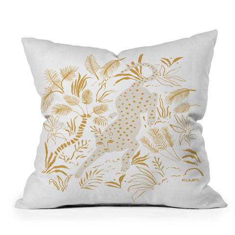 Megan Galante Golden Cheetah Throw Pillow