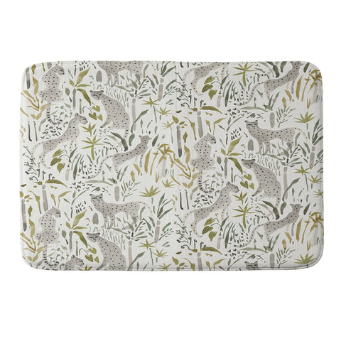 Megan Galante Grey Cheetahs Memory Foam Bath Mat