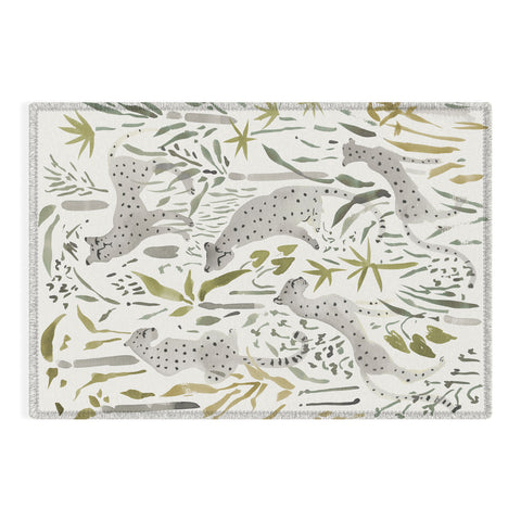 Megan Galante Grey Cheetahs Outdoor Rug