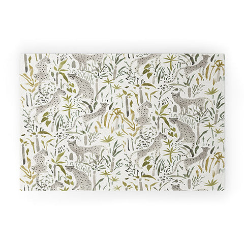 Megan Galante Grey Cheetahs Welcome Mat