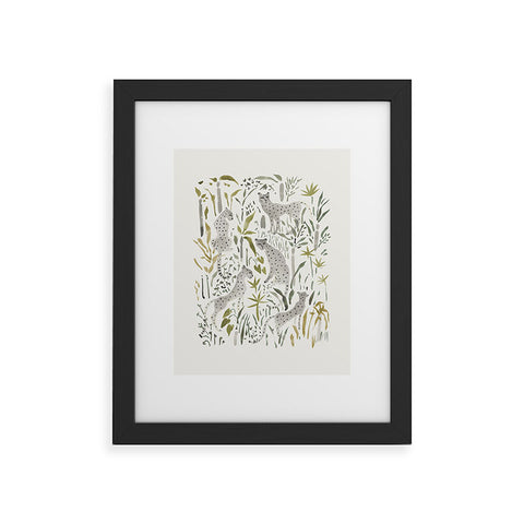 Megan Galante Grey Cheetahs Framed Art Print