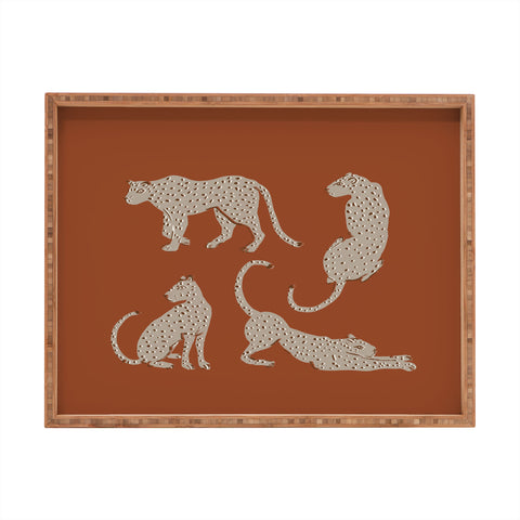 Megan Galante Leopard Block Party red Rectangular Tray