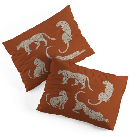 Megan Galante Leopard Block Party red Pillow Shams