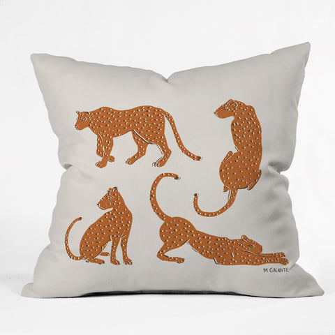 Megan Galante Leopard Block Party Outdoor Throw Pillow