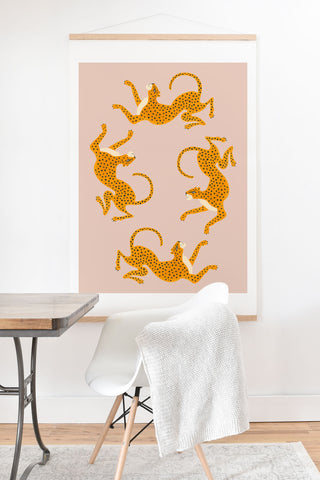 Megan Galante Leopard Race pink Art Print And Hanger