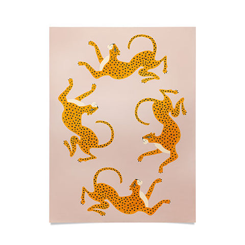 Megan Galante Leopard Race pink Poster