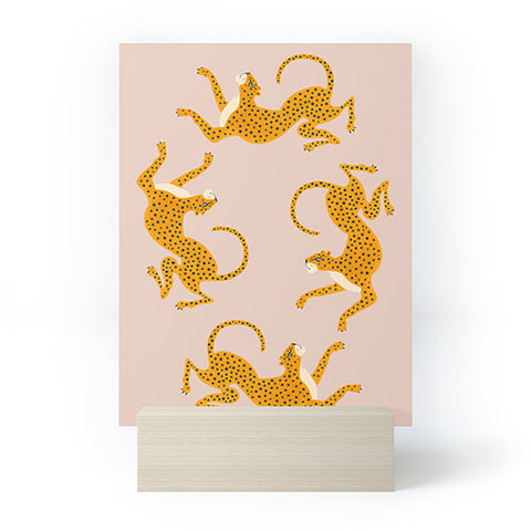 Megan Galante Leopard Race pink Mini Art Print